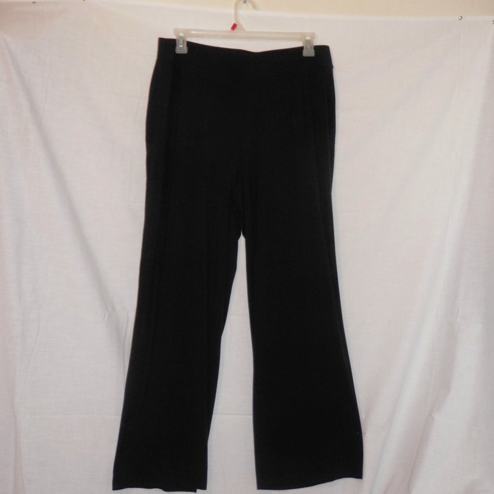 Catherines AnyWear Wide Leg Black Pants